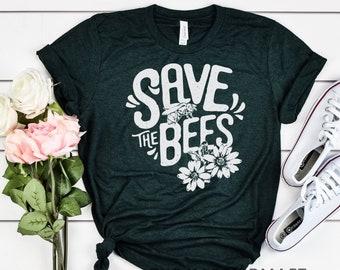 Save the Bees Shirt, Bee Sayings,  Bee Shirts, Gardening Shirts, Funny  Shirts, Trendy Shirts, Flower Shirts, Sunflowers