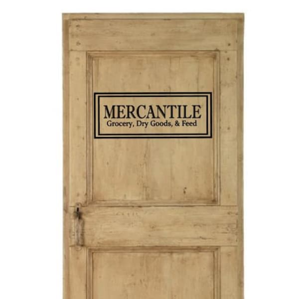 Mercantile Pantry Vinyl Decal- Pantry Door Decal- Pantry Door Vinyl- Pantry with Border Decal