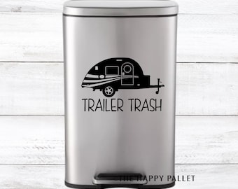 Travel Trailer Trash Decal, Camp Trailer Decor, Trash Can, RV Decals, Trailer Vinyl Decals, Trash Can Vinyl, Funny Sayings, Funny Viny
