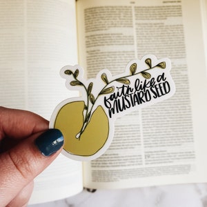 Mustard Seed Sticker | Christian Sticker | Bible Verse Sticker | Jesus Stickers | Laptop Decal | Water Bottle Sticker | Worship Song Sticker