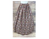Skirt Only - Renaissance - Civil War - Victorian - Southern Belle - LARP - Cosplay - Dickensonian - Pioneer - pink floral - dress costume