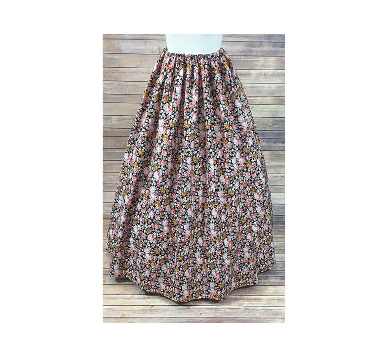 Pioneer Southern Belle Dickensonian Victorian Cosplay pink floral dress costume Skirt Only Renaissance Civil War LARP