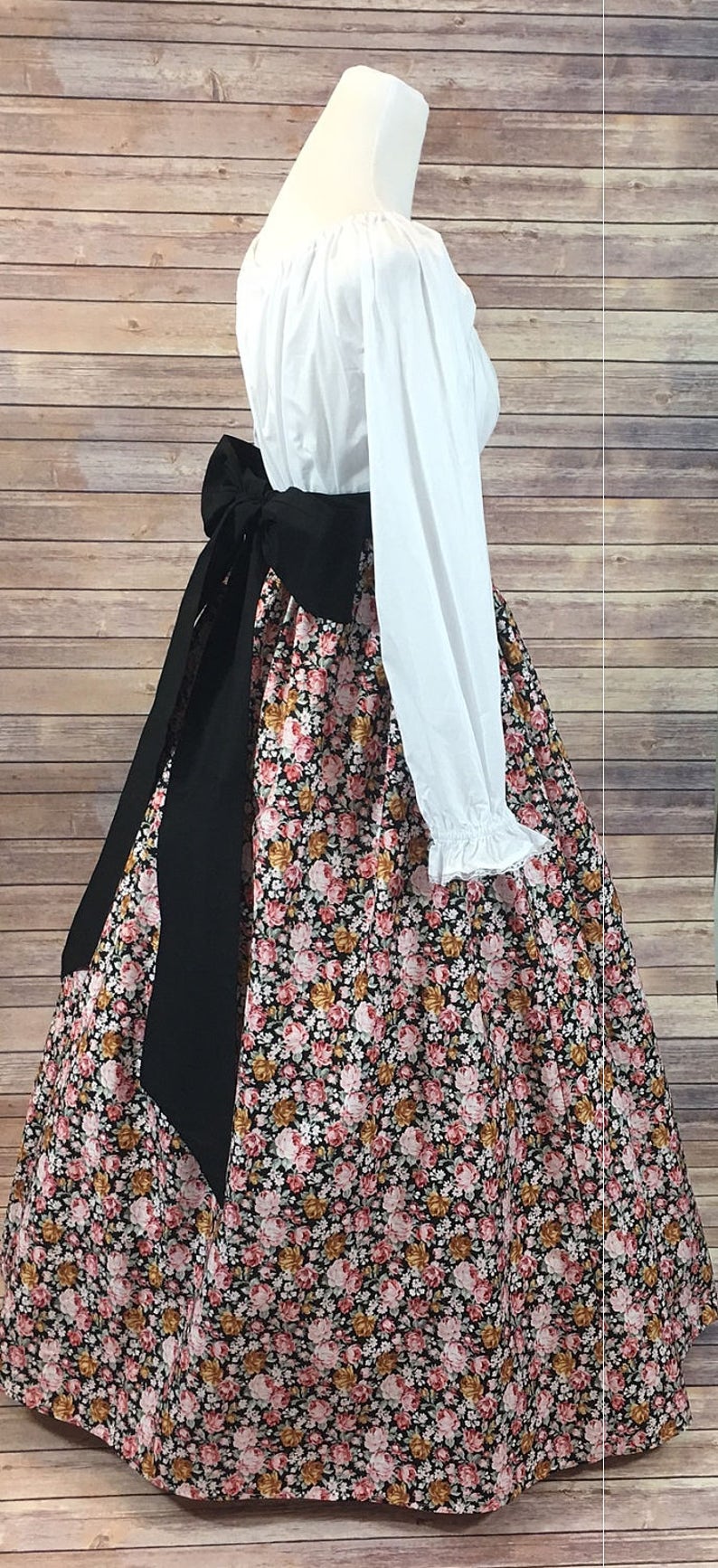 Victorian Dresses | Victorian Ballgowns | Victorian Clothing Complete Outfit  Skirt Blouse and Sash  Renaissance Civil War Victorian Southern Belle LARP Medieval Pioneer Dress Costume $68.48 AT vintagedancer.com