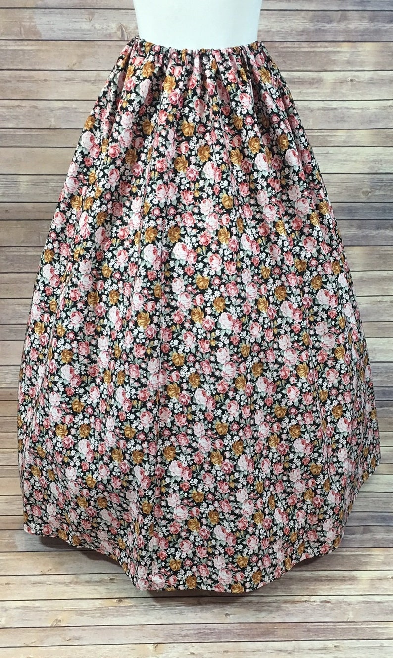 Pioneer Southern Belle Dickensonian Victorian Cosplay pink floral dress costume Skirt Only Renaissance Civil War LARP