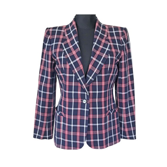 Jacket blazer EMANUEL UNGARO designer checkered bl
