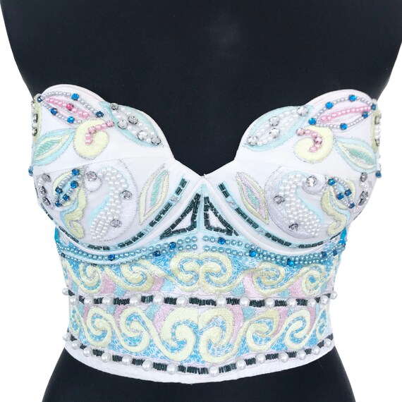 1980s bustier burlesque strapless VINTAGE 1980s be