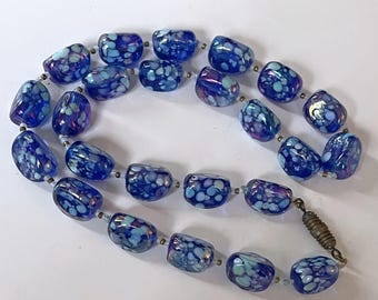 Collier Perles De Murano Années 1940 - Verre Vintage, Occasion