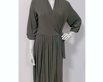Vintage 1990s Marimekko Wrap Dress Size XS/S – Jersey Dress – Modal Wool Blend – Minimalist Scandinavian Fashion