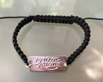 Braided Double Sided Brazen Racing bracelet (Made to order.)