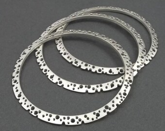 Dance in the rain. Sterling silver bracelet.