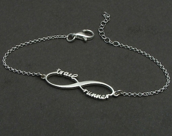 Forever a Trail Runner Bracelet (with chain, also available as braided strap)