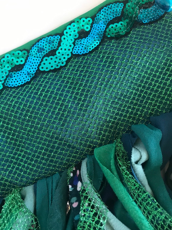 Green and Teal Sparkle Mermaid Pocket Belt Skirt - Etsy