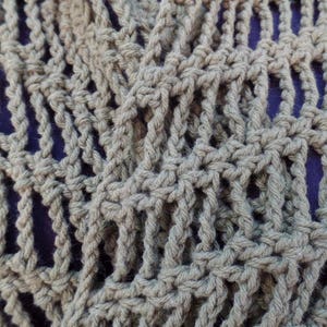 Olive Green Crochet Cotton Infinity Scarf image 5