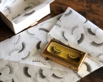 Eyelash Print Tissue Paper Sheets, Lash Packaging