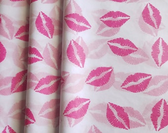 Lips Printed White Tissue Paper, Gift Wrapping, Party Favor Decoration