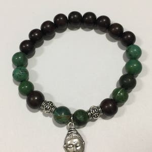 Green Howlite  Beaded Bracelet