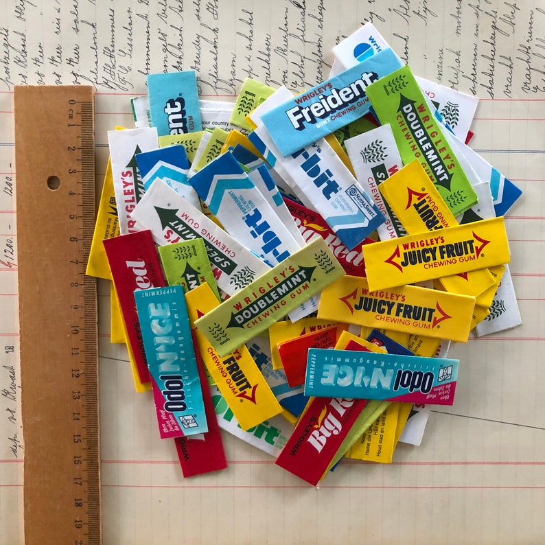 Chewing gum wrappers Etsy