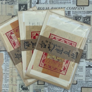 Pagine di libri vintage giapponesi e cinesi - set regalo per tecniche miste, collage, posta ordinaria, creazione di biglietti di auguri, scrapbooking, decoupage ecc.