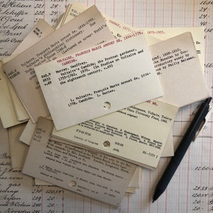 10 Vintage Library Cards. Great for making (art) journals etc. Vintage index cards