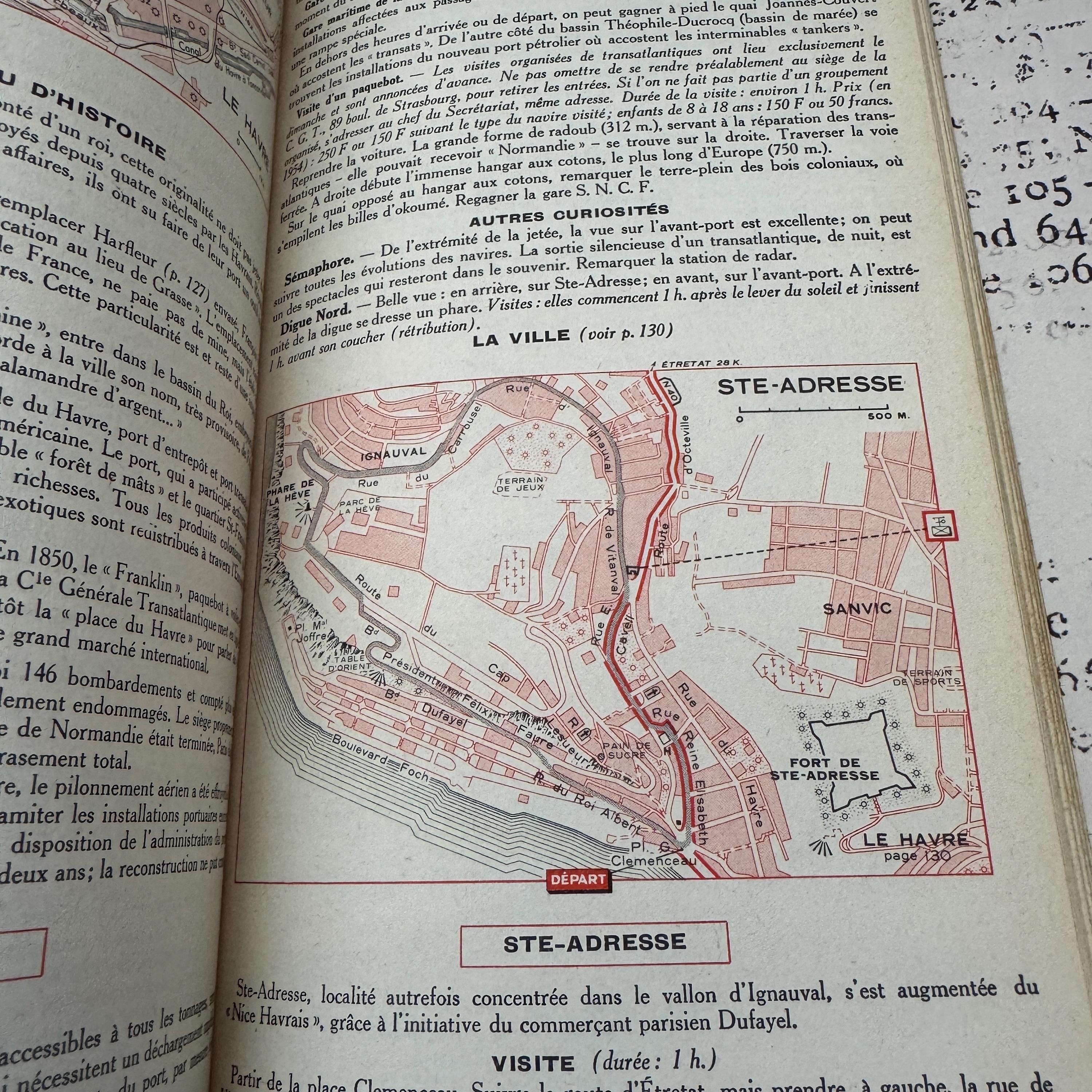 1960's Vintage Michelin Green GUIDE. NORMANDY . Published by