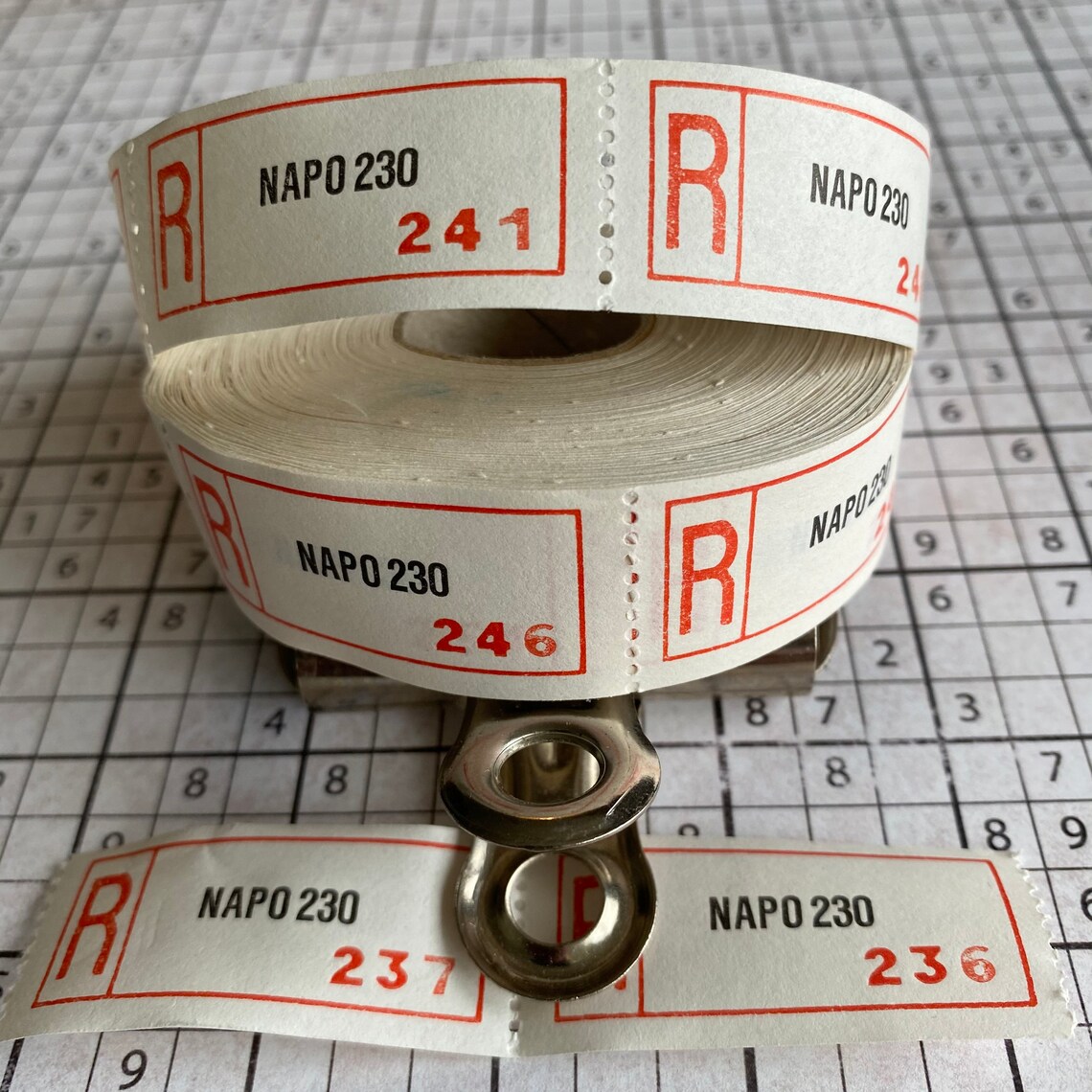 Medium roll with registered mail labels. Etsy