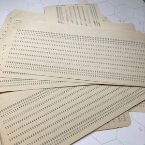 IBM punchcards craft, blue, green, pink & off-white, please choose your color afbeelding 3