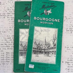 Grüner Michelin-Führer aus den 1960er Jahren. BURGUND. Herausgegeben von Service de Tourisme Michelin Paris.