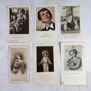 Cartes avec illustrations religieuses pour enfants. Ensemble de 6. Cartes sacrées, marqueurs bibliques, éphémères religieux, cartes de prière, journalisation.