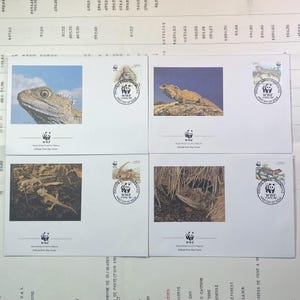 Beautiful WWF envelopes with matching stamps. Set of 4 official first day covers  New Zealand 1991