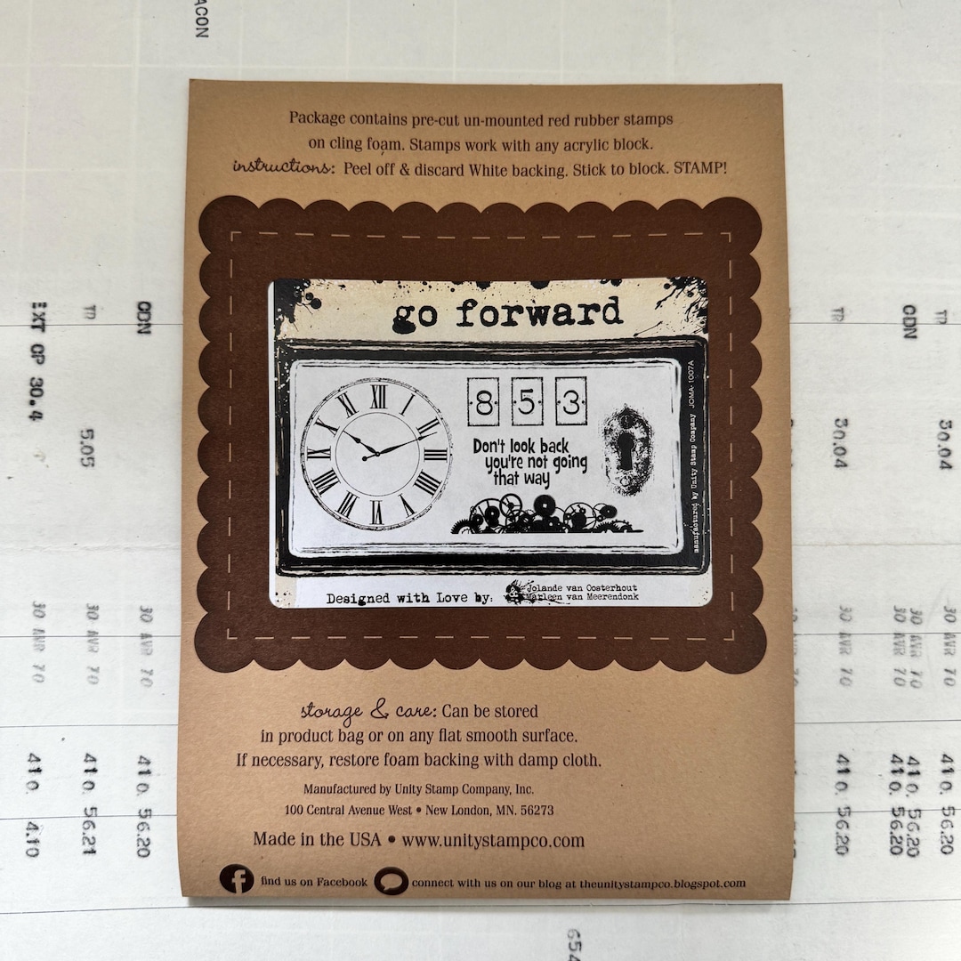 Unity Stamp Company. Go Forward Stamp Set - 2016 - Rubber Stamps - Etsy