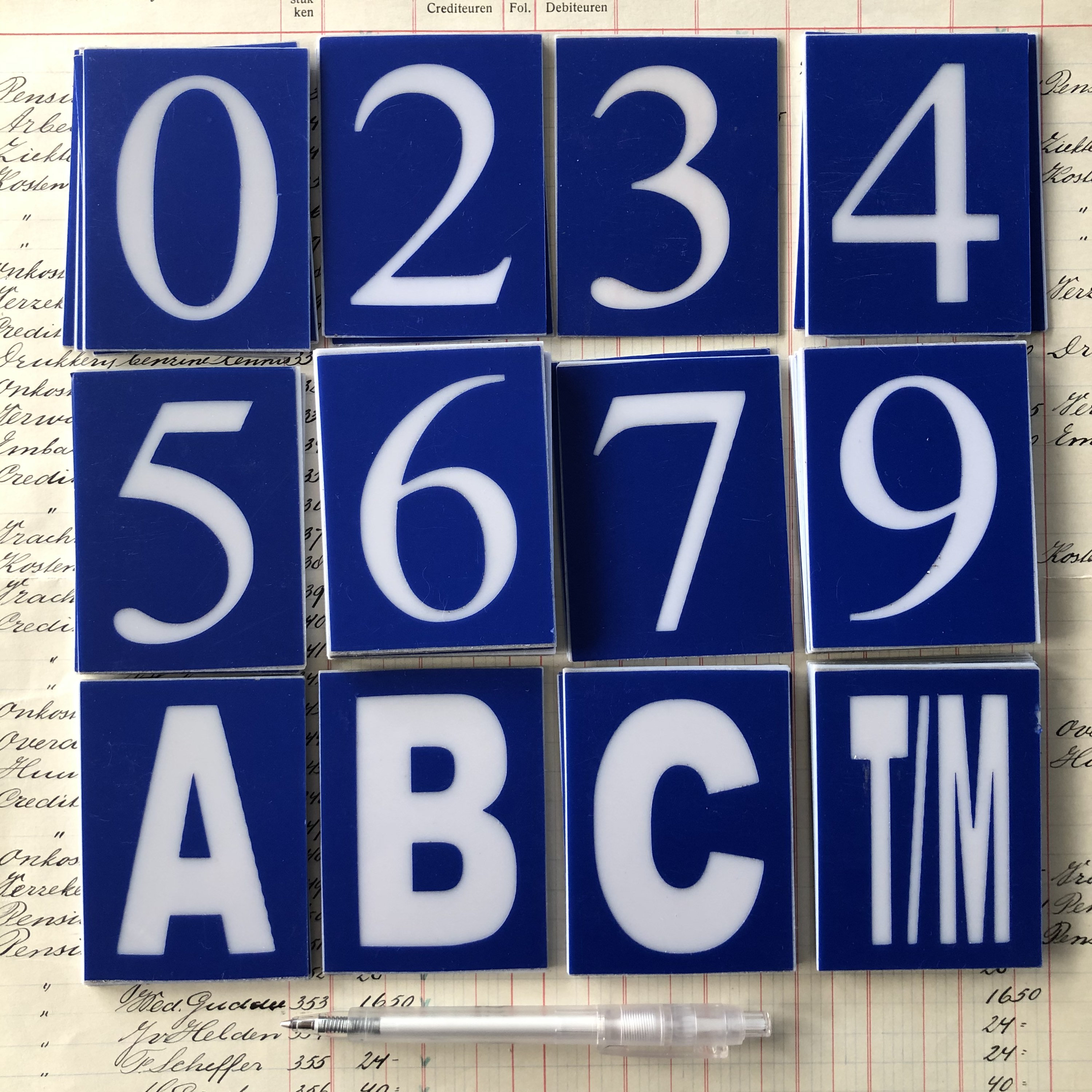 Vintage Blue Acrylic/plastic Number & Letter Signs - Etsy