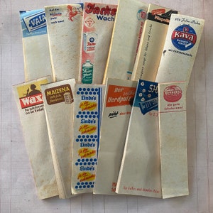 Vintage advertising notepad papers