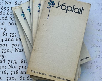 Vintage advertising notepad Yoplait Yoghurt - Yogurt  memo pad