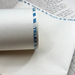 3 Yards Vintage-Telexpapier aus den 70er Jahren