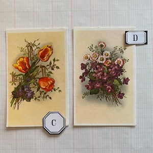 Vintage Blumenkarten