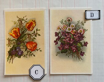 Vintage flower cards