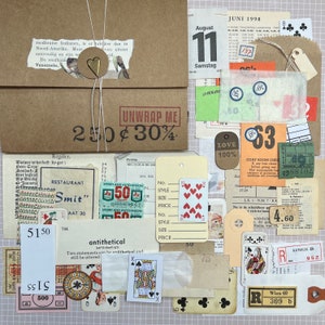 Die Minis: Collage, Junk Journal, Ephemera-Geschenkset. Kleine Ephemera zum Basteln und Sammeln. Bild 1