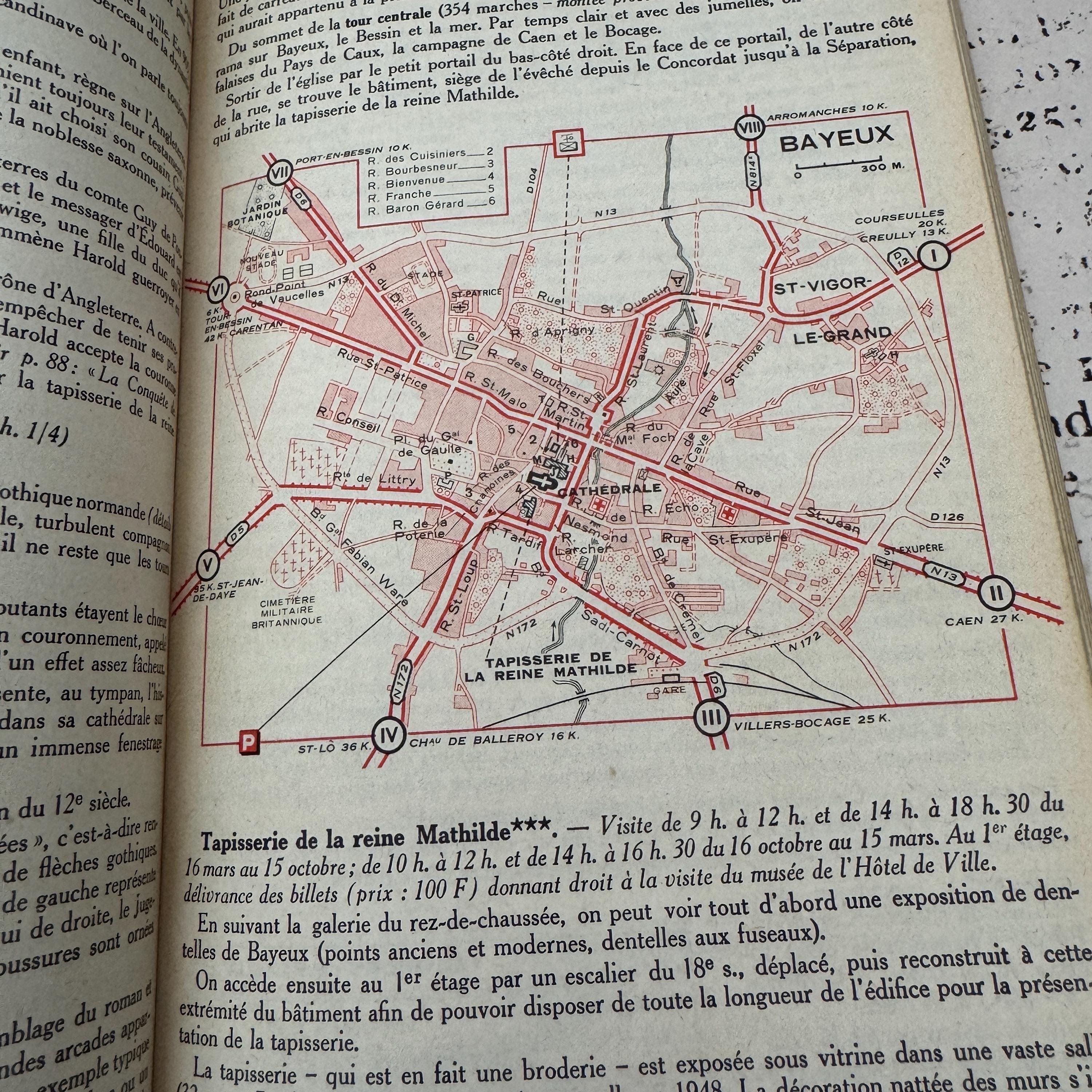 1960's Vintage Michelin Green GUIDE. NORMANDY . Published by