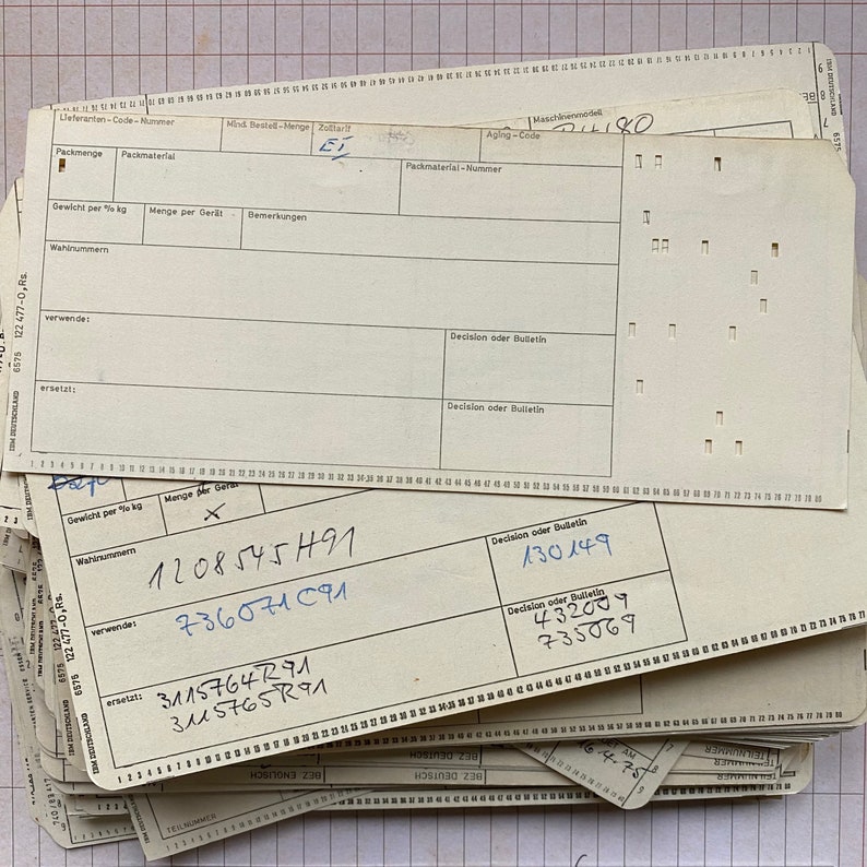 Vintage index cards from wild construction factory afbeelding 4