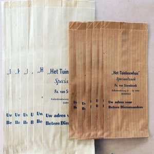 6 sacs en papier vintage de l'animalerie - artisanat - 2 tailles différentes