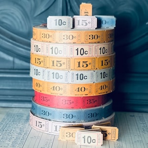 Vintage-Tickets - Vintage-Karnevalstickets, Vintage-Papier-Ephemera, alte Tickets, Junk-Journal-Tickets, 24-teiliges Set