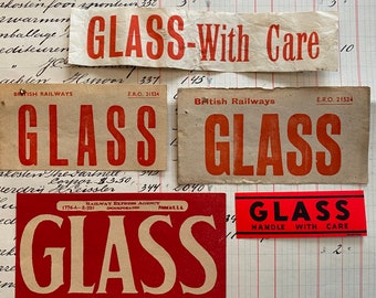 Vintage GLASS labels, please select your favorite