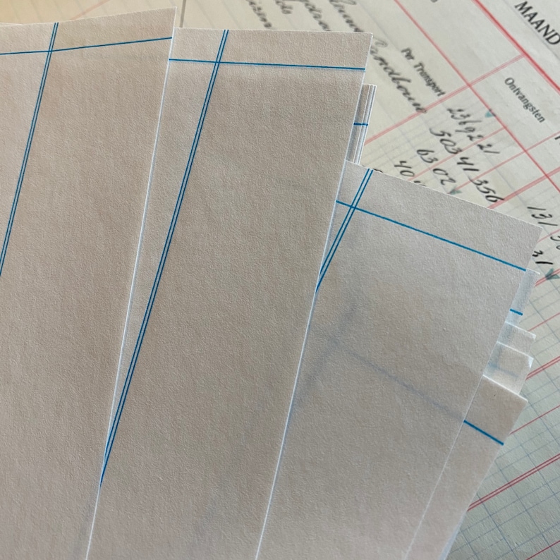 Vintage Sphinx Bond Schreibmaschinenpapier mit blauen Rändern, 5er-Set. Bild 1