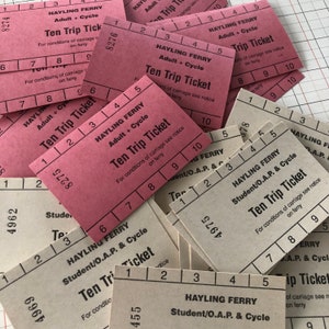 Biglietti Vintage Hayling Ferry: scegli il colore