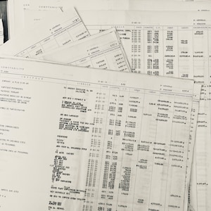 1970s Huge Accounting - ledger sheets from France.
