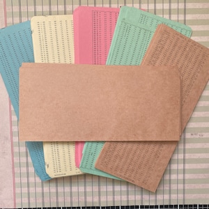 IBM punchcards craft, blue, green, pink & off-white, please choose your color afbeelding 9