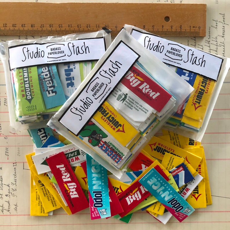 Chewing gum wrappers Etsy