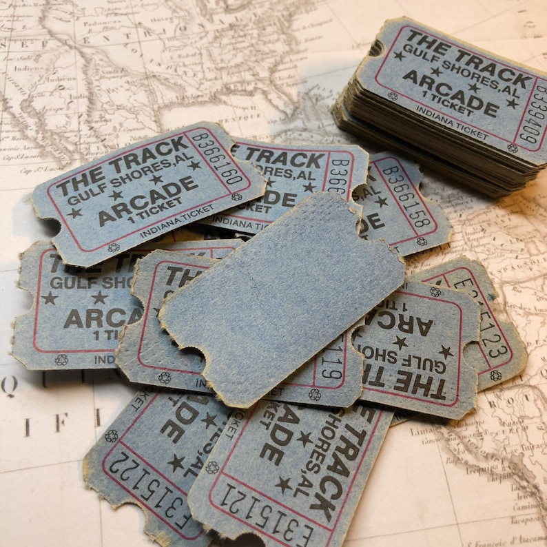 vintage arcade tickets please choose your color etsy