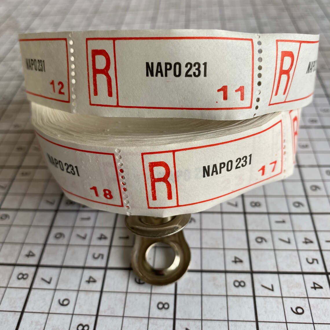 Large roll with registered mail labels. Etsy