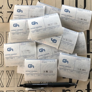 12 Original Dutch Bus Tickets - bus tickets - Vintage bus Ticket - Central Netherlands Utrecht